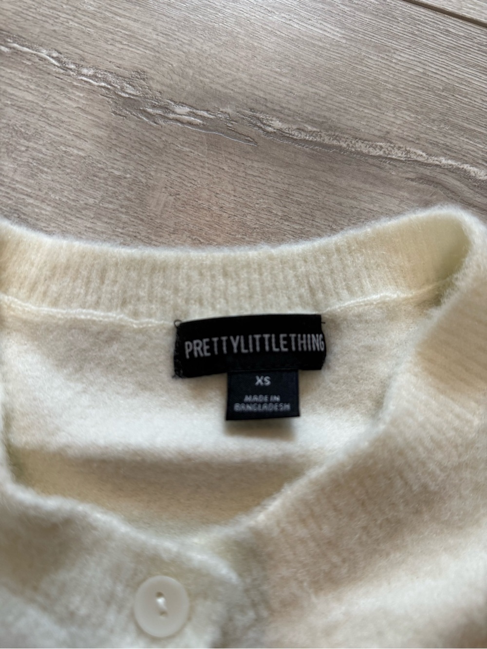 Cream Button-Up Cardigan - Picture 3 of 3